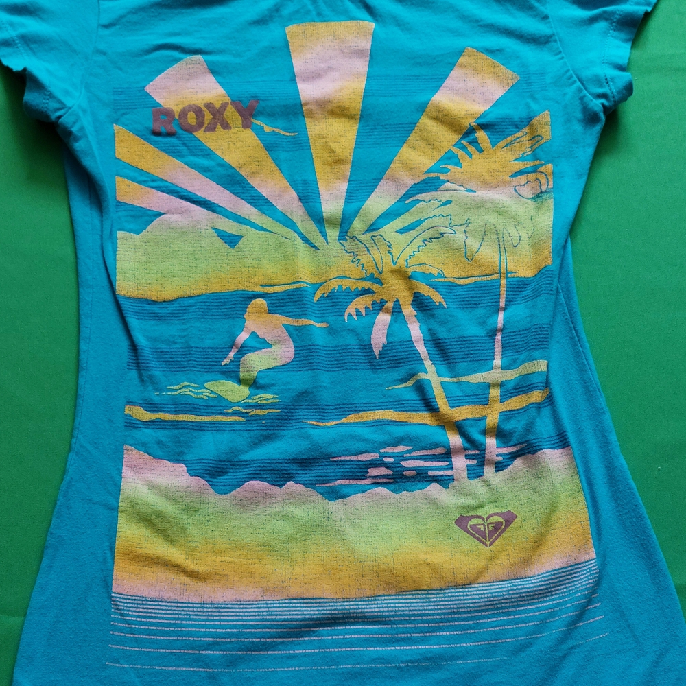 Roxy Turquoise Surf Graphic Tee